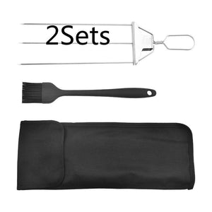 3-Prong Skewer Stick Needles Kebab 3 Way Forks Stainless Steel Barbecue Grill Fork Household BBQ Non-stick shoprista