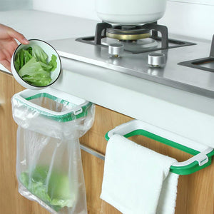 Towel & Trash Bag Holder – Over Cabinet Dual-Purpose Kitchen Organizer shoprista